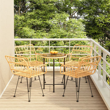 5-piece garden set poly rattan