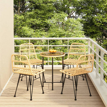 5-piece garden set poly rattan