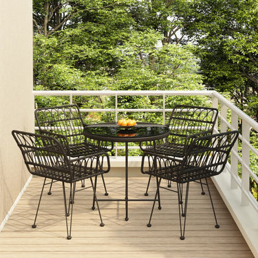 5-piece garden set poly rattan