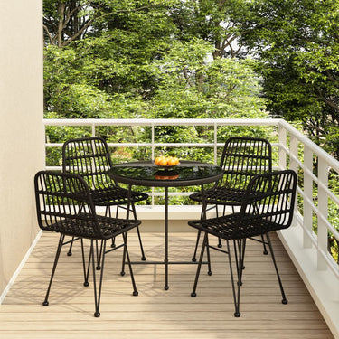 5-piece garden set poly rattan