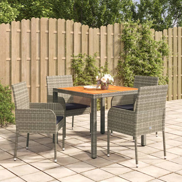 7-delige Tuinset met kussens poly rattan