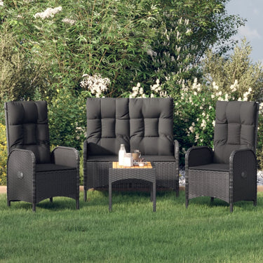 5-piece Garden Set with cushions poly rattan
