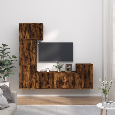 5-piece TV furniture set treated wood