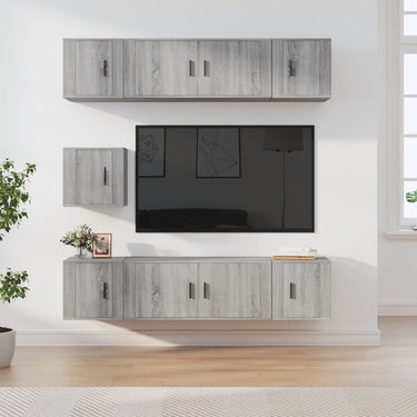 7-piece TV furniture set treated wood