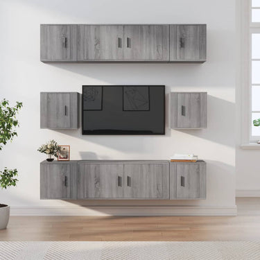 8-piece TV furniture set treated wood
