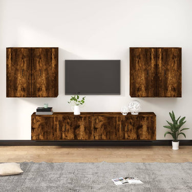 6-piece TV furniture set treated wood