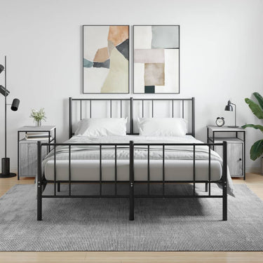 Table de chevet noir 40x42x60 cm bois d’ingénierie