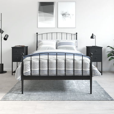 Tables de chevet 2 pcs noir 32x42x70 cm bois d'ingénierie