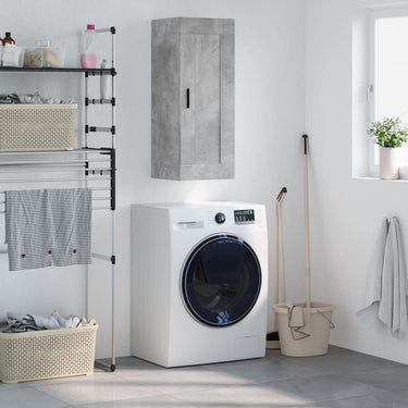 Wandschrank Hochglanz-Weiß 34,5x34x90 cm Holzwerkstoff