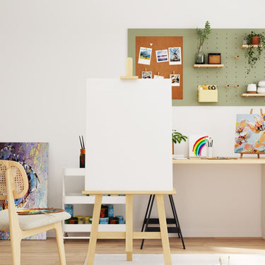 Canvasdoeken 12 st stof en massief grenenhout wit