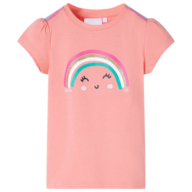 Kinder-T-Shirt Korallenrosa 116