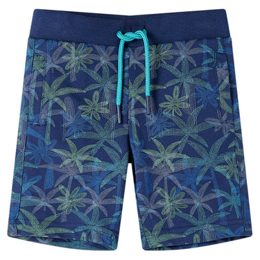 Kindershorts met trekkoord 140 marineblauw
