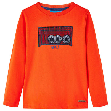 Kindershirt met lange mouwen 140 feloranje