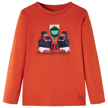 Kindershirt met lange mouwen 140 oranje