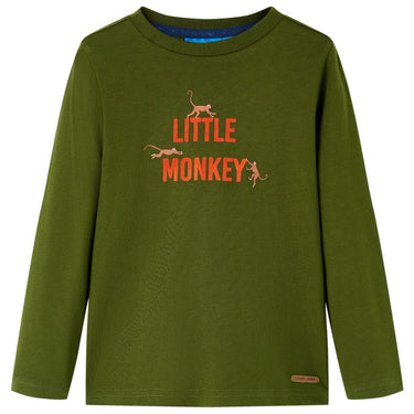 Kindershirt met lange mouwen 92 roodbruin