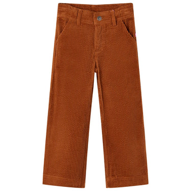 Pantalon enfant 116 velours côtelé couleur cognac