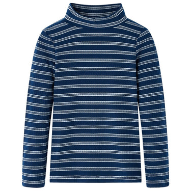 Kindershirt met lange mouwen 128 marineblauw