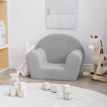 Canapé pour enfants 2 places crème peluche douce