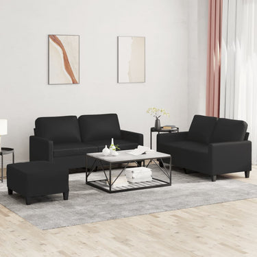 2-piece lounge set with faux leather cushions