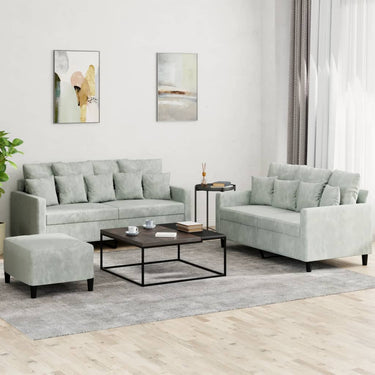 3-piece Lounge Set with velvet cushions