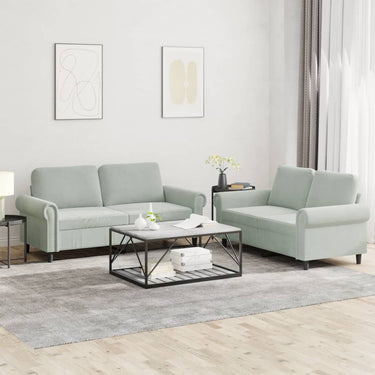 3-piece Lounge Set with velvet cushions