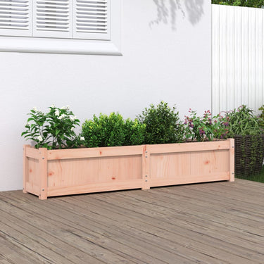 Jardinière cire marron 150x31x31 cm bois de pin massif