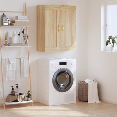 Wandkast 69,5x34x90 cm bewerkt hout