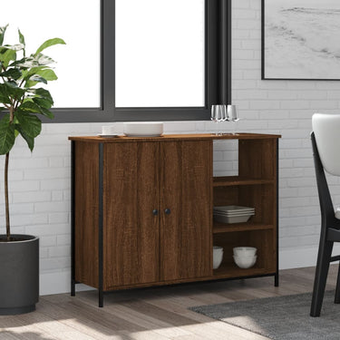 Sideboard Grau Sonoma 100x33x75 cm Holzwerkstoff