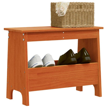 Flurbank Wachsbraun 160x28x45 cm Massivholz Kiefer