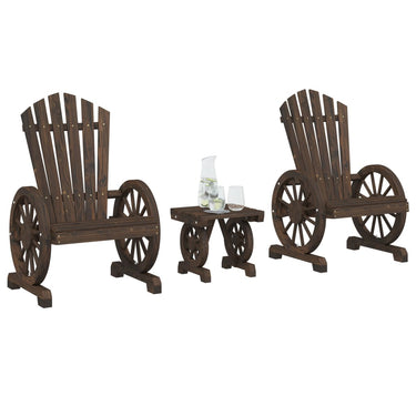 3-piece lounge set solid pine wood