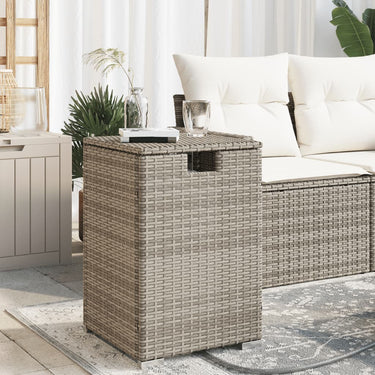 Propan-Tank-Verstecktisch Braun 40x40x60 cm Poly Rattan