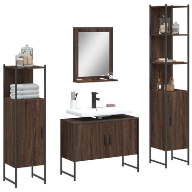 4-piece Bathroom Furniture Set treated wood