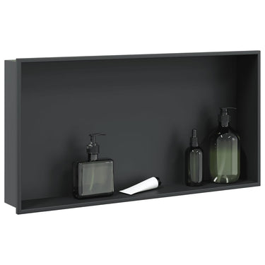 Niche de douche noir mat 62x32x9 cm acier inoxydable