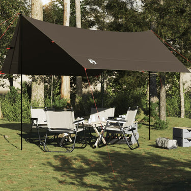Bâche de camping marron 462x306x211 cm imperméable