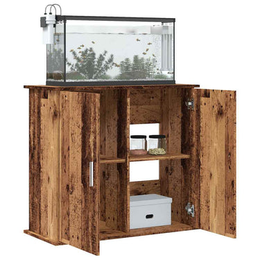 Support pour aquarium vieux bois 81x36x73 cm bois d'ingénierie
