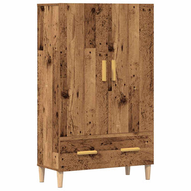 Armoire haute 70x31x115 cm Bois transformé vieux bois coloré