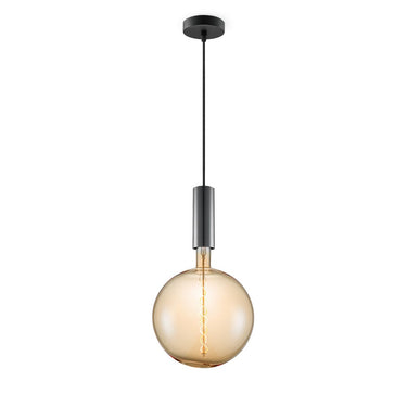 Home Sweet Home hanglamp zwart Saga Globe - - dimbaar E27 amber