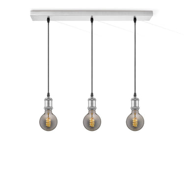 Home Sweet Home hanglamp chroom vintage LED 3L G125 dimbaar E27 rook