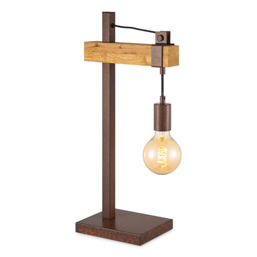 Home Sweet Home - Metalen Tafellamp - Roest - 15 x 26 x 55cm