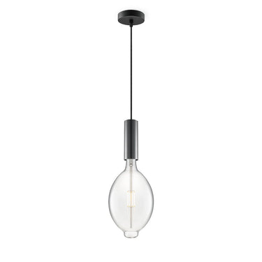 Home Sweet Home hanglamp zwart Saga Ovaal - G18- dimbaar E27 helder