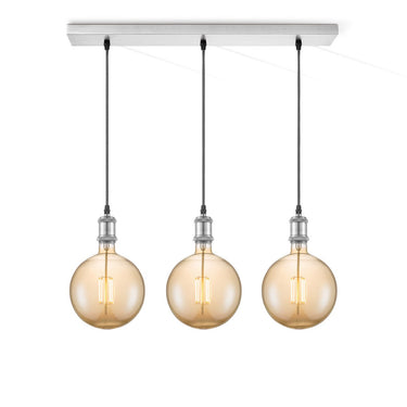 Home Sweet Home hanglamp chroom vintage Globe 3L G18- dimbaar amber