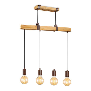Home Sweet Home Hanglamp Denton - hout - 70x14x128cm