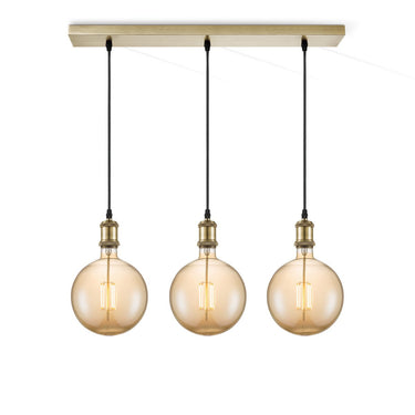 Home Sweet Home hanglamp vintage Globe LED 3L G18- dimbaar E27 amber