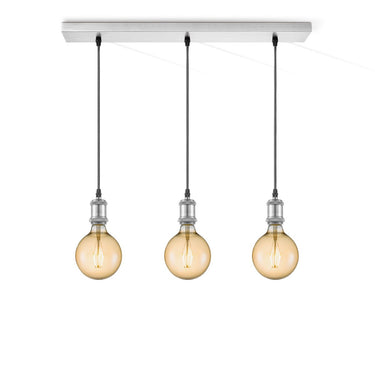 Home Sweet Home hanglamp chroom vintage LED 3L G180 dimbaar E27 amber