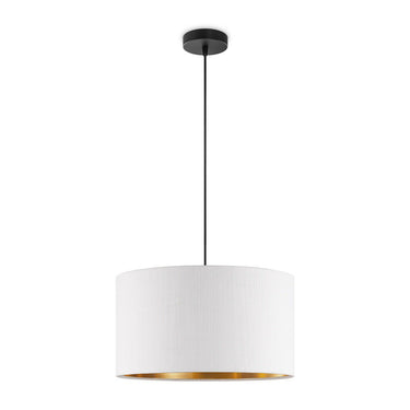 Home Sweet Home Cylindrische Corduroy Hanglamp - Wit - ø40 x 126 cm