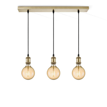 Home Sweet Home hanglamp vintage - 3 LED lamp G180 - dimbaar E27 amber