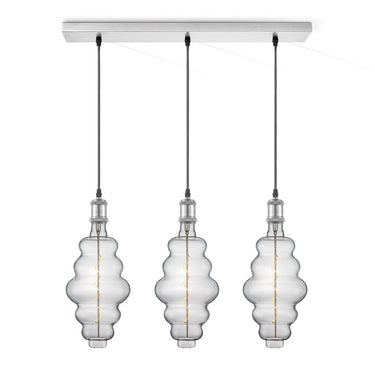 Home Sweet Home hanglamp chroom vintage Cloud 3L dimbaar E27 helder