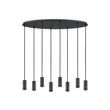 Home Sweet Home Zwarte ovale metalen Hanglamp 8L - 80/25/117.5CM